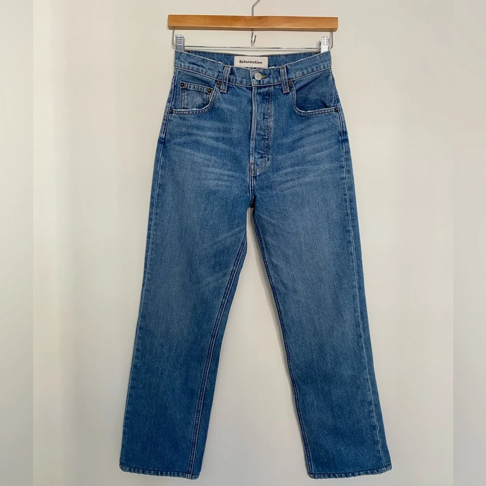 Reformation Cynthia High Rise Relaxed Denim Jeans 26 - Picture 2 of 8